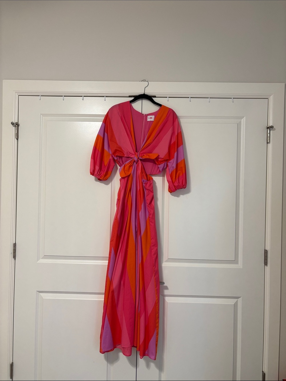 Buddy Love Pink, Orange & Purple Striped Maxi Dress